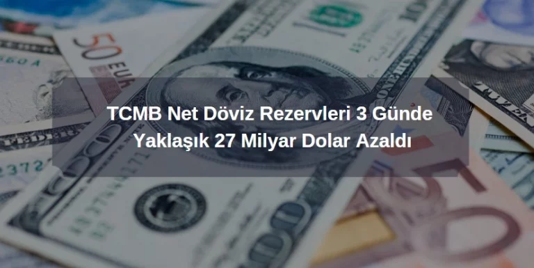 tcmb döviz rezervlerinde yaklaşık 27 milyar dolarlık düşüş